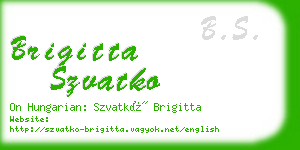 brigitta szvatko business card